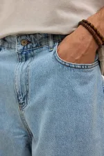 Oversize Bermuda Denim Shorts, Blue Color - 1