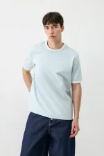 Kısa Kollu Regular Fit Tişört Bebe Mavi