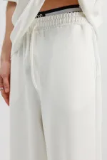 Modal Karışımlı Baggy Eşofman Alt Ekru