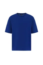 Basic Oversize Şort Takım Saks