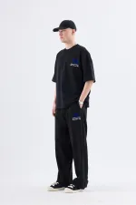 Young Atelıer Baskılı Oversize Eşofman Takım Siyah Young Atelıer Baskılı Oversize Eşofman Takım Siyah