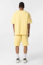 Basic Oversize Şort Takım Sarı