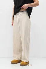 Bağcıklı Baggy Fit Eşofman Alt Taş