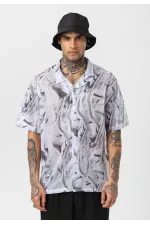 Desenli Fitilli Oversize Gömlek Desen-1