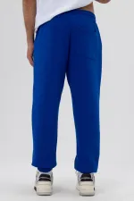 Basic Sweatpants with Elasticated Cuffs, Navy Blue