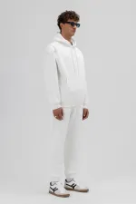 Basic Oversize Kapüşonlu Sweatshirt Ekru