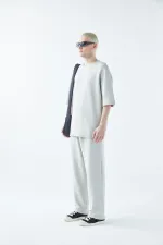 Ensemble de survêtement oversize en maille basique grise