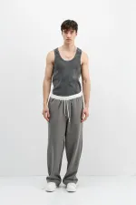 Pantalon de survêtement ample gris foncé