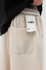 Bağcıklı Baggy Fit Eşofman Alt Taş