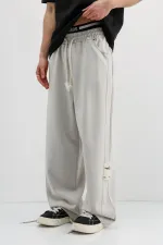 Baggy Fit Eşofman Alt Ice Grı