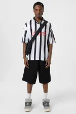 T-shirt oversize imprimé en jersey blanc