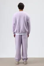 Sweat-shirt basique oversize délavé lilas