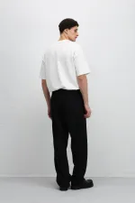 Baggy Fit Kumaş Pantolon Siyah