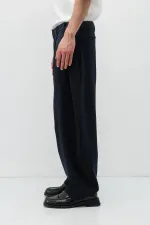 Barrel Fit Tailored Pantolon Lacivert