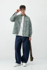 Uzun Kollu Kareli Gömlek Nefti