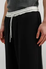 Baggy Fit Eşofman Alt Siyah