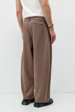 Barrel Fit Tailored Pantolon Vizon