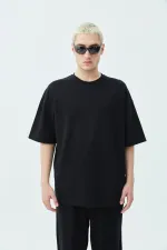 Delik Detaylı Oversize Eşofman Takım Siyah