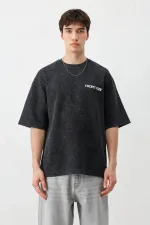 T-shirt oversize imprimé noir