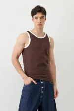 Oversize Tank Top, Brown