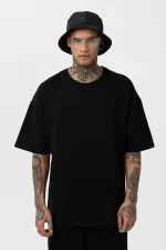 Paça Lastikli Basic Oversize Eşofman Takımı Siyah