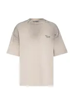 T-shirt oversize délavé avec détails textuels et ornements en pierre