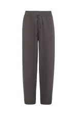 Bel Lastikli Baggy Pantolon Füme