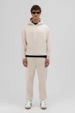 Basic Paça Lastikli Eşofman Alt Taş