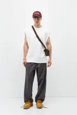 Basic Bel Lastikli  Eşofman Alt Füme