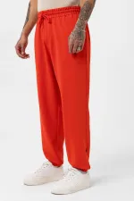 Ensemble de survêtement basique oversize à poignets élastiqués, corail