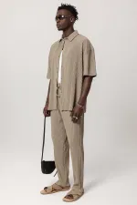 Basic Oversize Ottoman Takım Vizon