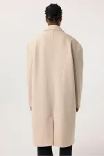 Oversize Uzun Kaşe Kaban Taş