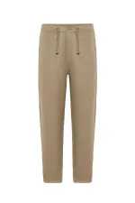 Baggy Fit Gabardine Trousers Tan