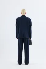 Costume classique oversize bleu marine