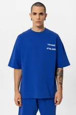 Young Atelıer Baskılı Şort Takım Saks