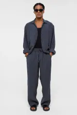 Baggy Fit Modal Kumaş Pantolon Antrasit