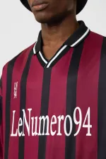 Oversize Printed Jersey T-Shirt, Burgundy