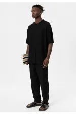 Basic Oversize Ottoman Takım Siyah