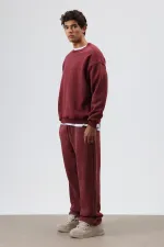 Washed Baggy Sweatpants Burgundy