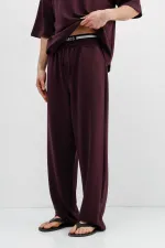 Modal Karışımlı Baggy Eşofman Alt Mürdüm