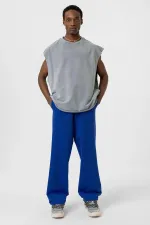 Basic Bel Lastikli  Eşofman Alt Saks