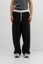 Baggy Fit Eşofman Alt Siyah