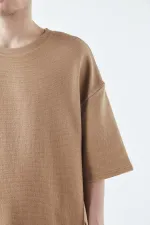 Oversize Basıc Triko Eşofman Takım Vizon Oversize Basıc Triko Eşofman Takım Vizon