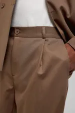 Tek Düğme Oversize Takım Elbise Vizon