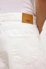 Oversize Bermuda Denim Shorts, Ecru