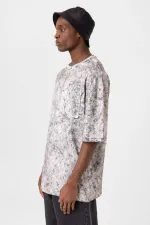 Washed Oversize T-Shirt with Pocket Detail, Ecru