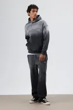 Yıkamalı Oversize Eşofman Takım Siyah