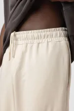 Bel Lastikli Kargo Baggy Pantolon Taş