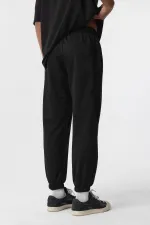 Basic Oversize Paça Lastikli Eşofman Takım Siyah