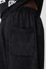 Yıkamalı Arka Baskılı Oversize Eşofman Takım Siyah Yıkamalı Arka Baskılı Oversize Eşofman Takım Siyah